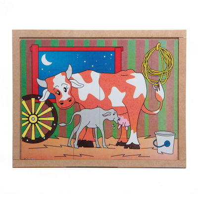 Quebra-cabeça Animais e Filhotes - Vaca - 3101