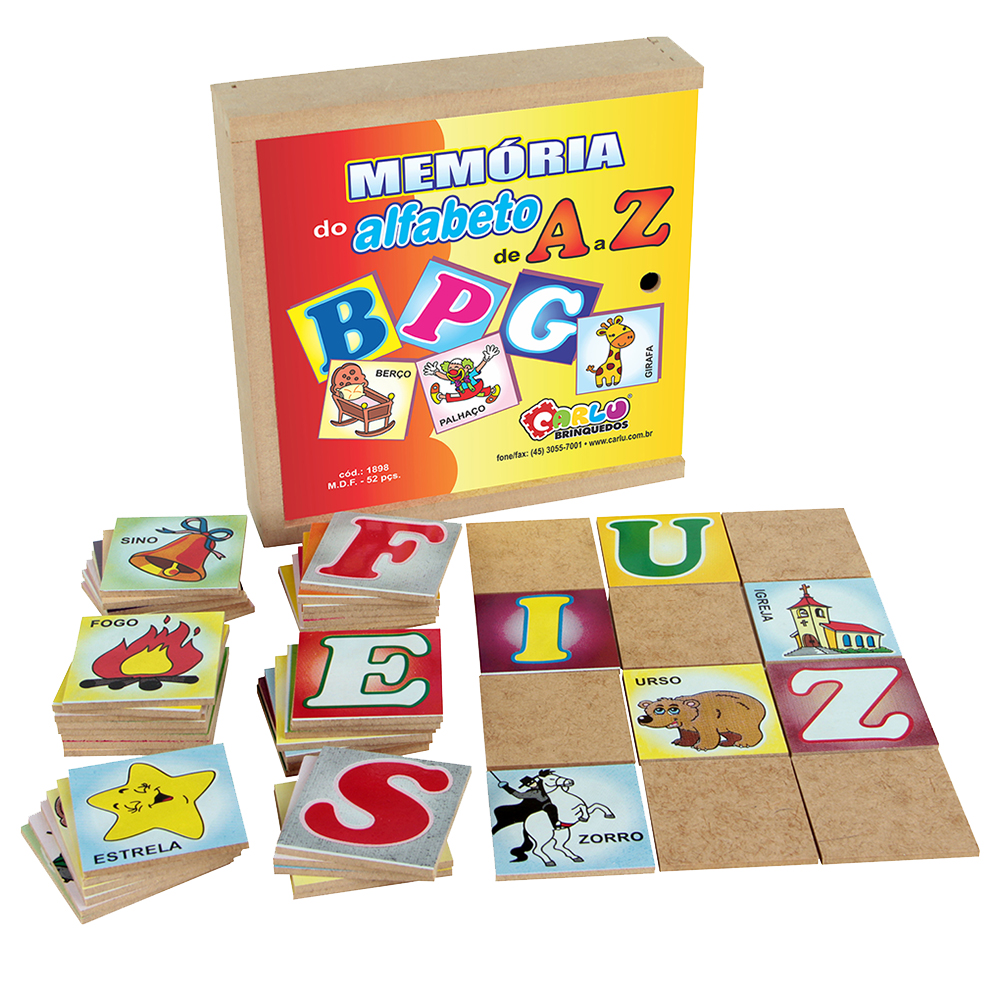 Jogos Educativos Madeira Abc ( Alfabeto ) + Memoria Frutas