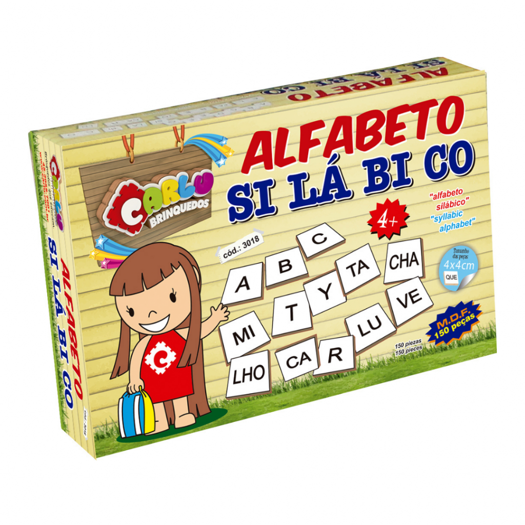 Alfabeto Silábico 150 peças- Jogo Alfabetização Letras, Brinquedo